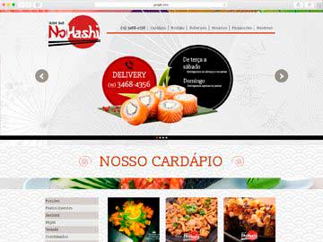 Site institucional, cardápio online, responsivo e dinâmico para restaurante de comida japonesa.